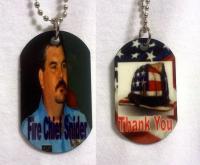 Double Sided Dog Tag
for Firefighter on Fire Prevention Week in appreciation for their hard wo